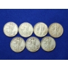 Image 1 : x7 Assorted Years 90% Silver Walking Liberty Half Dollars FV: $3.50