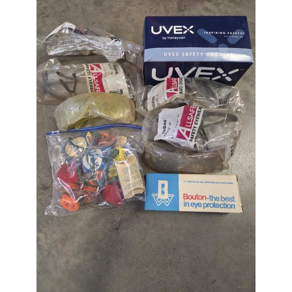 Eight Pair New Eye Protection & Ear Plug Assortment