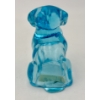 Image 4 : Adorable Degenhart Vintage Uranium Glass Dog Figurine -Lt Sapphire