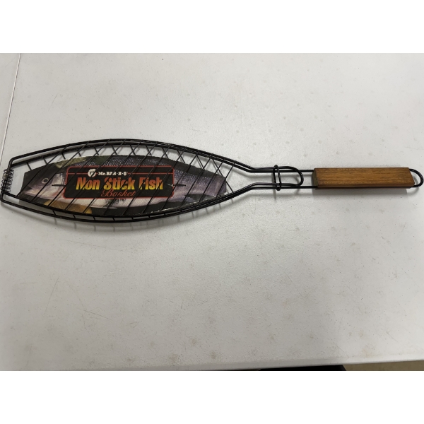 Mr. Bar-B-Q Non-Stick 26" Grilling Fish Basket - New With The Tag