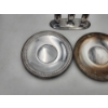 Image 2 : Silver-Plated Serving Plates (0.6lbs Each) and Silver-Plated Concord Candlestick Holder (1.8lbs)