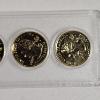 Image 4 : SPECIAL EDITION!!! United States 50 State Quarters Holographic Gold Clad 5 Coin Set