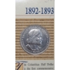 Image 2 : 1893 Columbian Exposition Commemorative 90% Silver Half Dollar In Educational Display Card