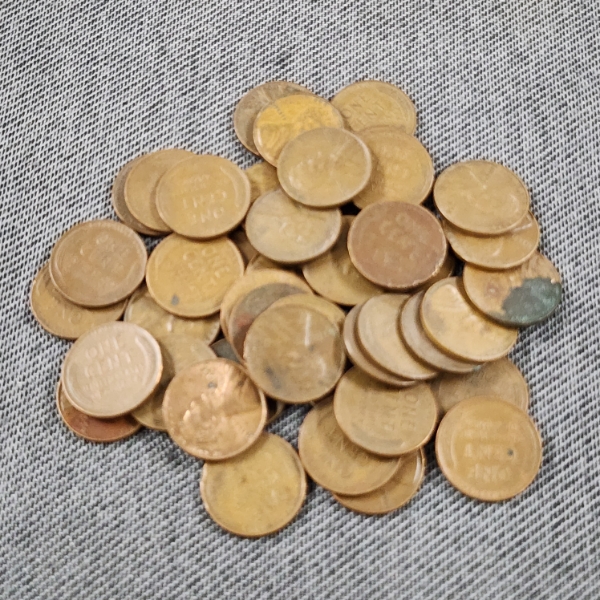 Large Assortment of 1954 P & D Mint United States Pennies ~ Face Value $0.44