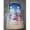 Image 1 : Vintage Crystal Pepsi Insulated Round Beverage Barrel Cooler 23''x32'' 