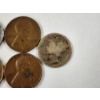 Image 3 : Lot of Assorted United States Coins Featuring Mercury Dime, Steel & Wheat Pennies ~ FV: $0.16