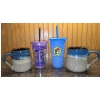 Image 1 : 2 Extra Large Coffee Mugs and 2 Lidded Cups With Straws N(Crayola and Buc-ee's)