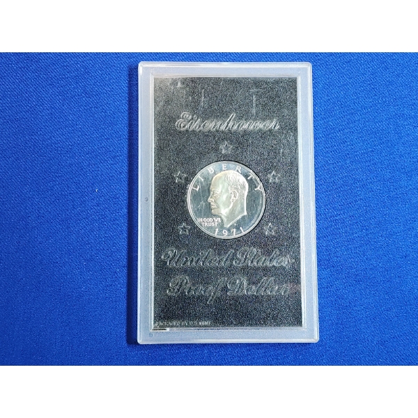 1971-S Proof Silver Eisenhower Dollar in Display Slab