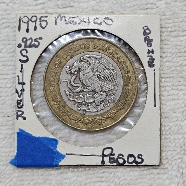 1995 Mexico 50 Nuevos Pesos Bimetallic .925 Silver Coin