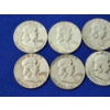 Image 2 : x10 Assorted Years Franklin Silver Half Dollars FV: $5.00