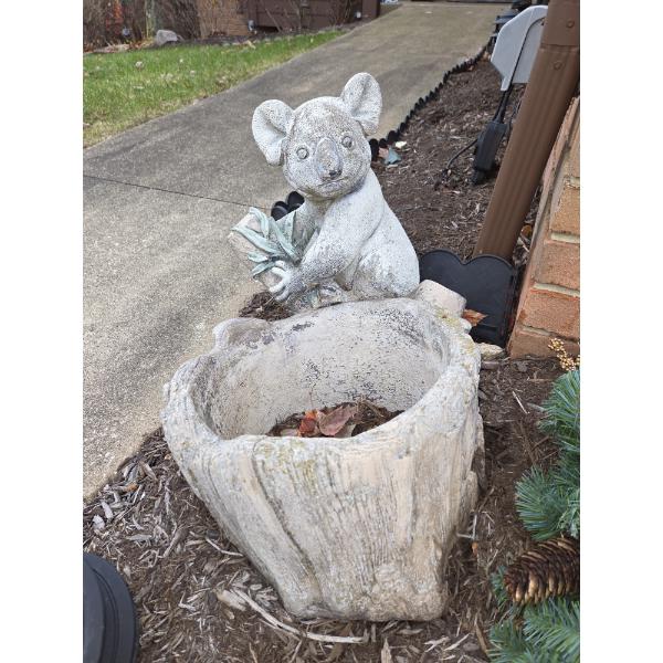 Cement Koala Planter 20" Wide, 16" Tall