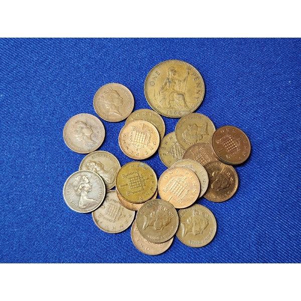 Lot of Assorted UK Pennies, Various Years