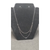 Image 1 : .925 Sterling Silver Layered Necklace With Clear Stones - Weight: 4g