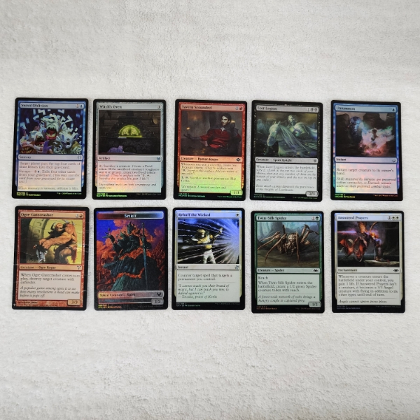 10 Assorted Holo MTG Magic The Gathering Trading Cards 