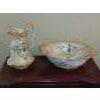Image 2 : Antique Wash Basin & Pitcher - As Shown - 14" Tall Pitcher - 19" oval Wash Basin