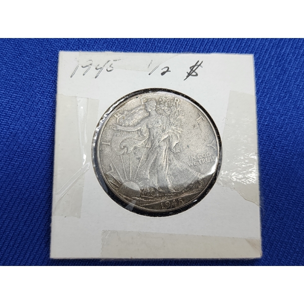 1945 90% Silver Walking Liberty Half Dollar