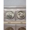Image 2 : x8 Assorted Years 90% Silver Franklin Half Dollars In Nice Plastic Sleeves FV: $4.00