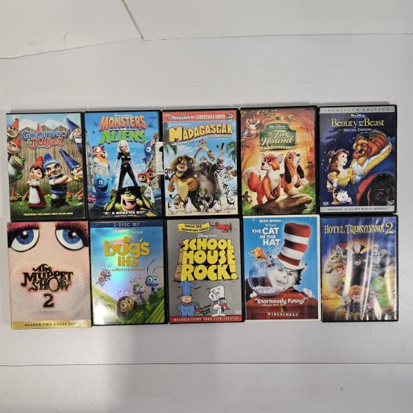 Kids & Family DVD Lot of 10 – Disney, Pixar, Muppets & More! (see description)