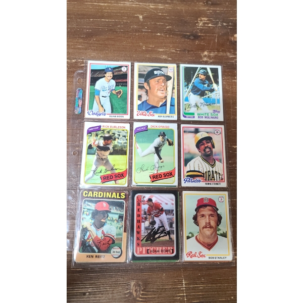 1970s & 1980s Topps Baseball Cards Including Adam Rowe Signed Card