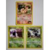 Image 1 : Three Vintage Pokemon Trading Cards ~ 3 Different Pokemon ~ Koga & Brock's ~ 2000 GYM & WotC Era!