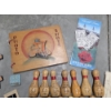 Image 7 : Vintage Collectables Including Mini Wood Bowling Pins, Post Cards, Coins, Pins, Photo Book & More