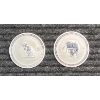 Image 2 : Lot of 2 Australian Silver 10z Coins.  2008 Rat and 2009 Bull.