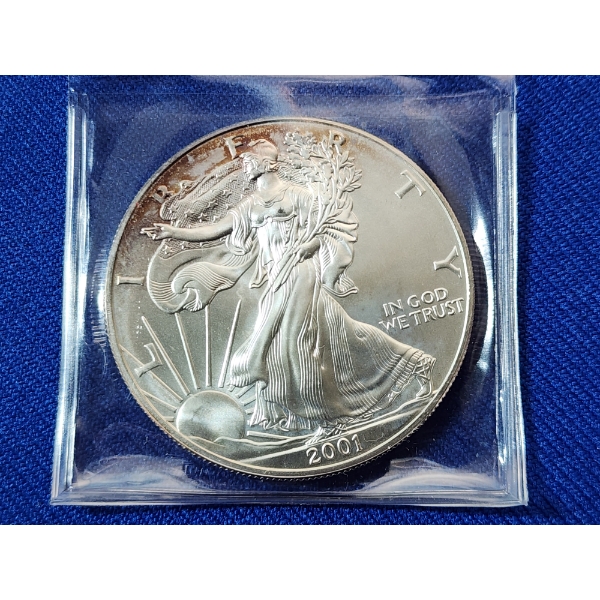 2001 Silver American Eagle - 1 Ounce .999 Fine Silver 