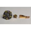 Image 1 : Gold-filled 10 Year Service Tie-Clip With Diamond, Construction Spade Pin & Handbag Hanger