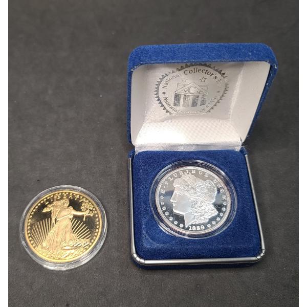 COPY Morgan Dollar Coin & COPY Gold Eagle Coin