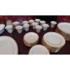 Image 2 : See Pictures - Large Set - Most 12 Pcs Each - Vintage Beige With Gold Edge China - As Pictured Only 