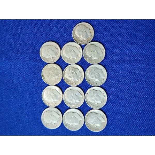 x13 Assorted Years 1964 & Pre 1964 Silver Roosevelt Dimes FV: $1.60