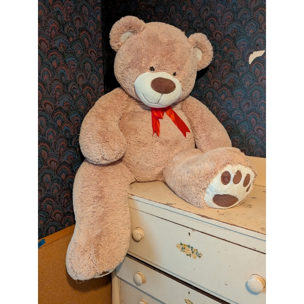 Super Soft 4ft Plush Teddy Bear, & 2 Big Polar Bears
