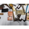 Image 5 : Lot of Assorted Tools, Parts, Sandpaper, Toolbox, and Small Storage Bin