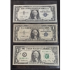 Image 3 : U.S. CURRENCY - RARE  STAR NOTES - 2 $1 Silver Certificates (Uncirculated) & 1 Federal Reserve Note 