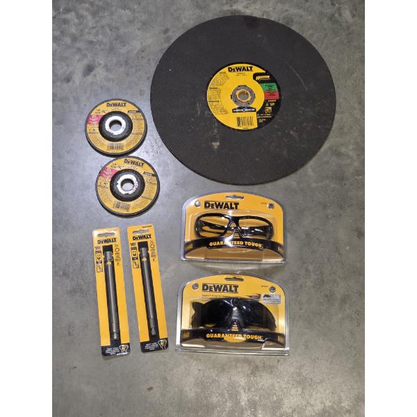 New DeWalt Items Including Nut Drivers And Eye Protection 