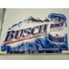 Image 2 : Large Busch Beer ' Head for the Mountains' Advertising Metal Sign Approx. 19"x30"