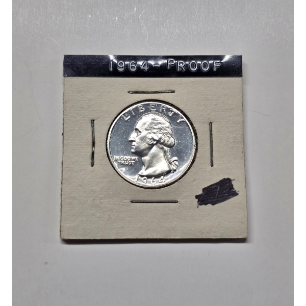 1964 Silver Washington Proof Quater Excellent Condition