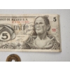 Image 3 : 1972 5 Mexican Peso Banknote & Chinese Quing Dynasty Coin 