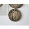 Image 4 : (3) 90% Silver U.S. Coins: 1943 & 1942 Walking Liberty Half Dollars, 1925 Standing Liberty Quarter 