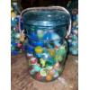 Image 3 : Vintage Marbles - 3 Pcs - Mason Jars Full Of Marbles - Atlas &Ball Jars - See Pics 