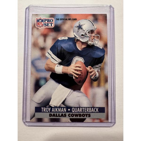 1991 Pro Set Troy Aikman Dallas Cowboys Football Card - Mint Condition