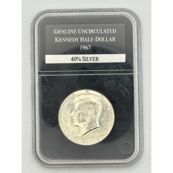 Genuine Uncirculated 1967 Kennedy Half Dollar - 40% Silver