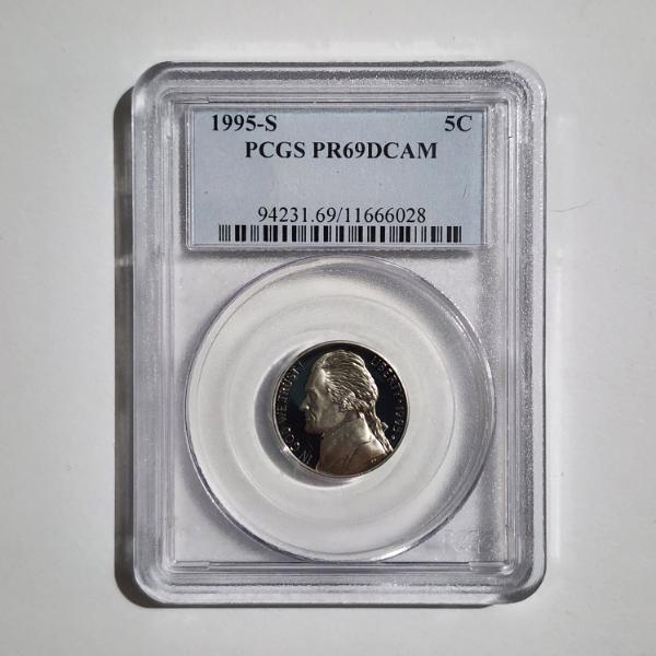PCGS PR69DCAM 1995-S United States Jefferson Proof Nickel 