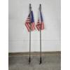 Image 1 : ATV, UTV, SXS Spiraling LED Whip Lights with American Flags ~57in 