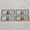 Image 1 : Four Vintage U.S. $1 Silver Certificates (Series 1935E, 1957, and 1957A) with Blue Seals FV: $4.00