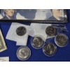 Image 6 : Lot of Coins & Bills; Nickels, Dime U.S. $2 Bills, Kennedy Half Dollars, Total FV: $6.25