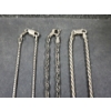 Image 4 : Three Sterling Silver Necklaces With Three Sterling Silver Pendants Weighing 21.9 Grams