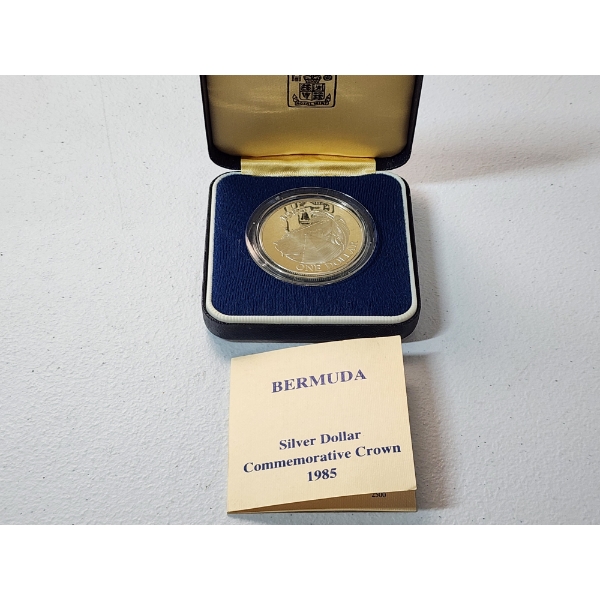 Royal Mint 1985 Bermuda Silver Dollar Commemorative Crown - 28.2g