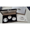 Image 1 : 3 Coin Set In Presentation Case 2006 US .999 1 Oz Silver EAGLE's - Cameo / Reverse Cameo / Unc