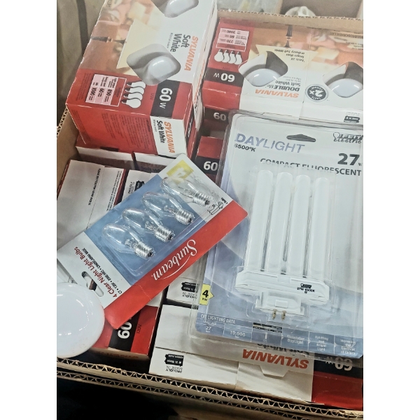 Large Box - 60W Soft White Light Bulbs - 21 packs of 4 plus extras